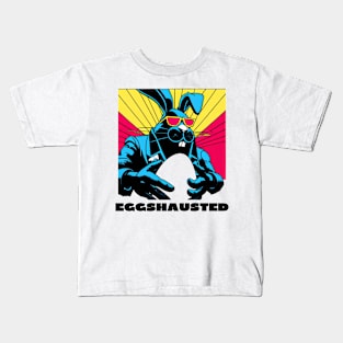 Eggshausted (1) Kids T-Shirt